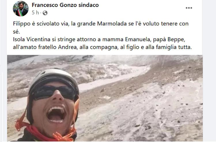 Crollo Marmolada, il selfie di una delle vittime prima della valanga