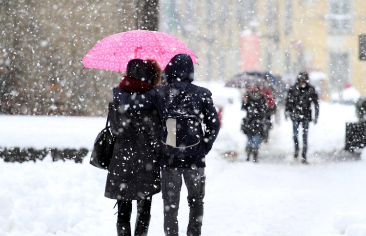 Nevicata in città - (Fotogramma)