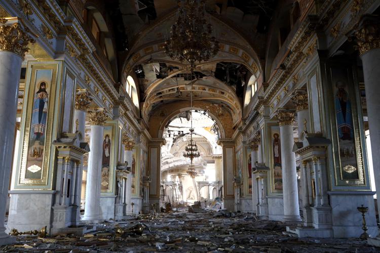 Odessa's missile damaged Transfiguration Cathedral