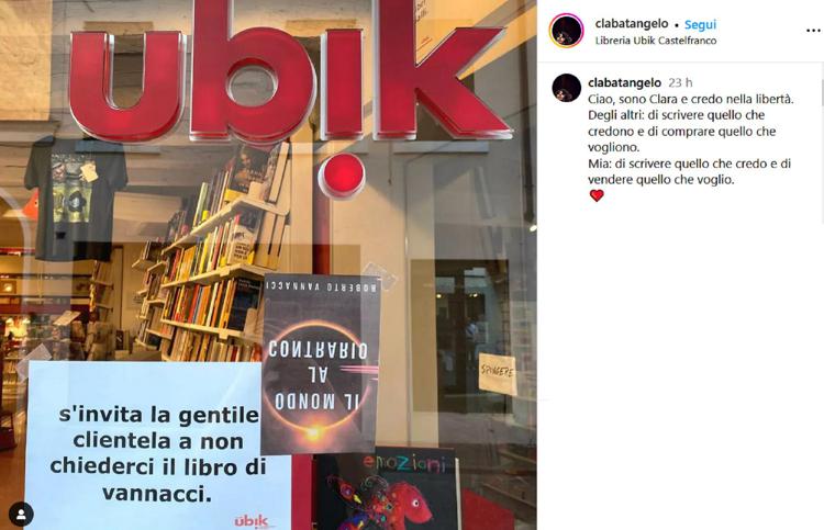 Libro Vannacci, libreria di Castelfranco Veneto: 