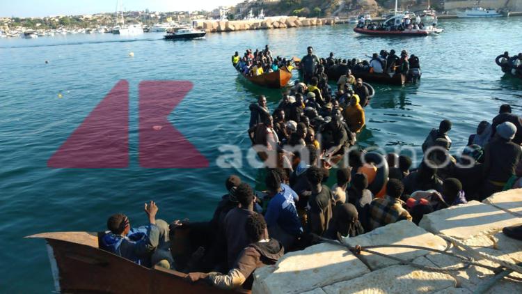 Migranti a Lampedusa