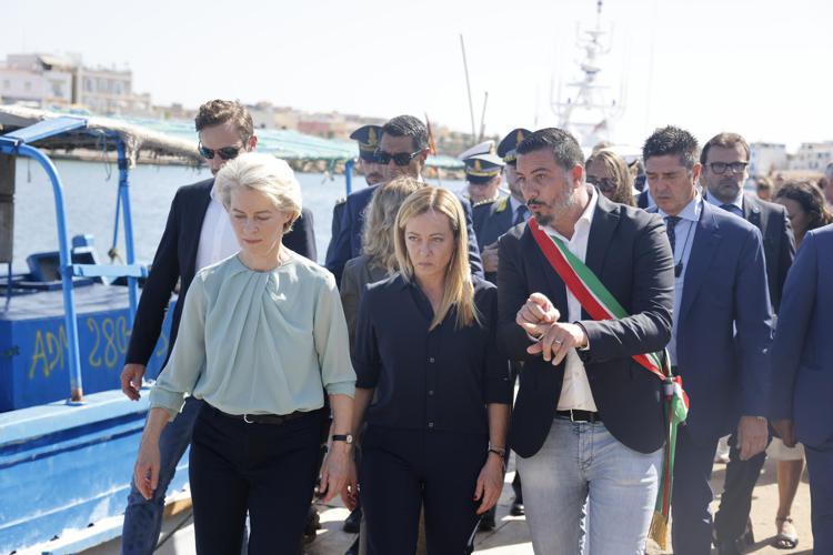  Giorgia Meloni  e Ursula Von der Leyen a Lampedusa 