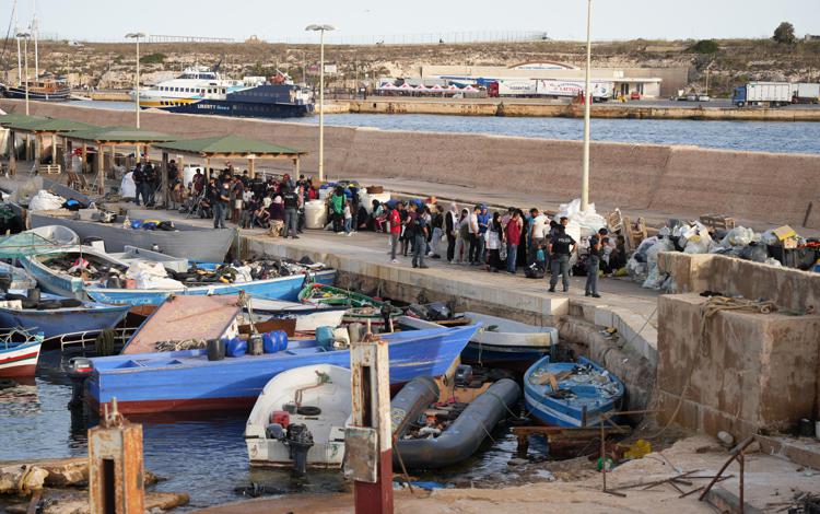 Migranti a Lampedusa