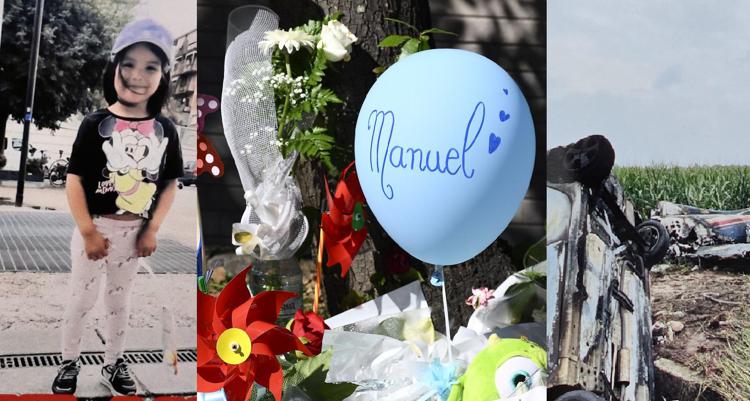 La piccola Kata scomparsa a Firenze, fiori per Manuel morto nell'incidente di Casalpalocco a Roma e l'auto sulla quale è morta la bimba di 5 anni, colpita dallo schianto di un aereo delle Frecce Tricolori a Torino - Fotogramma /Ipa