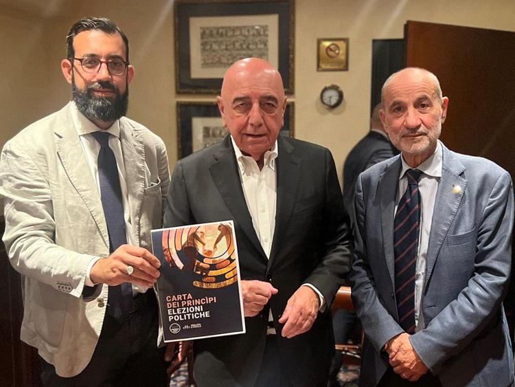 Jacopo Coghe, Adriano Galliani e Massimo Gandolfini