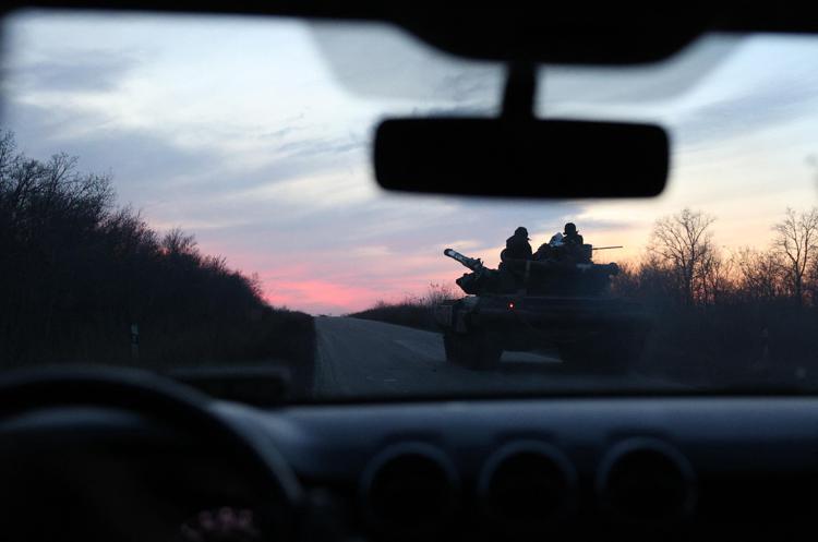 Tank in Ucraina (Afp)