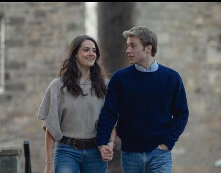 Kate e William (Meg Bellamy ed Ed McVey) in The Crown