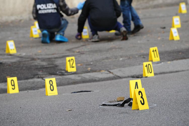 Rilievi della polizia, immagine d'archivio (Fotogramma)