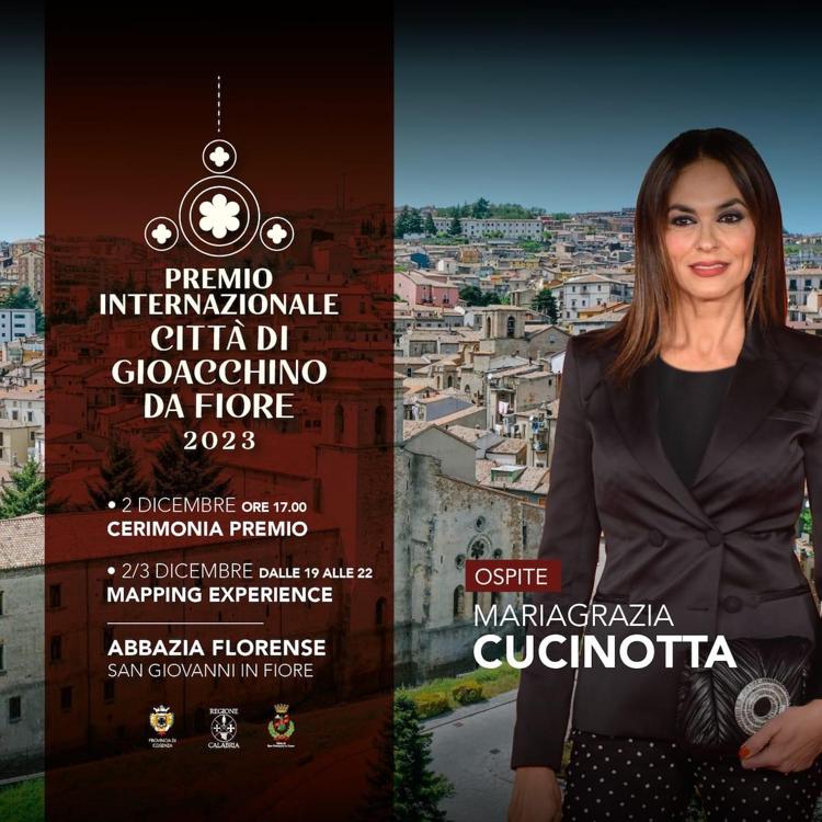 Cucinotta madrina della seconda edizione del Premio internazionale Città di Gioacchino da Fiore