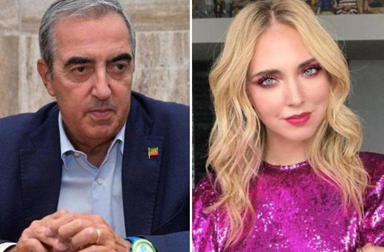 Il capogruppo di Forza Italia al Senato, Maurizio Gasparri e l'imprenditrice Chiara Ferragni