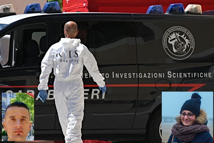 Nei riquadri il presunto killer e la vittima