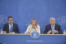 Salvini, Meloni e Tajani - Fotogramma