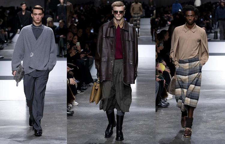 Tre uscite della fw 24\25 del menswear Fendi