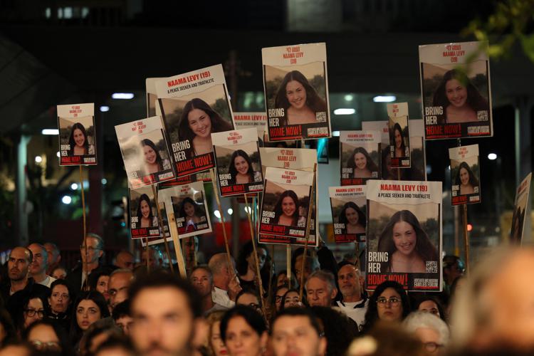 La manifestazione a Tel Aviv - Afp