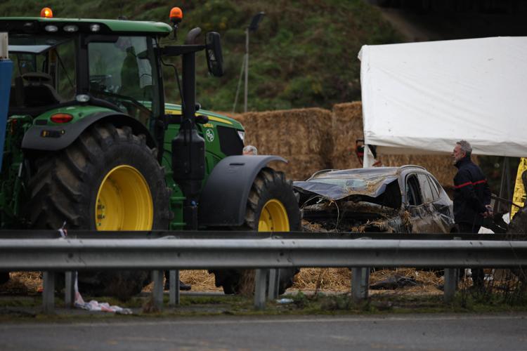 Auto contro protesta agricoltori in Francia - (Afp)