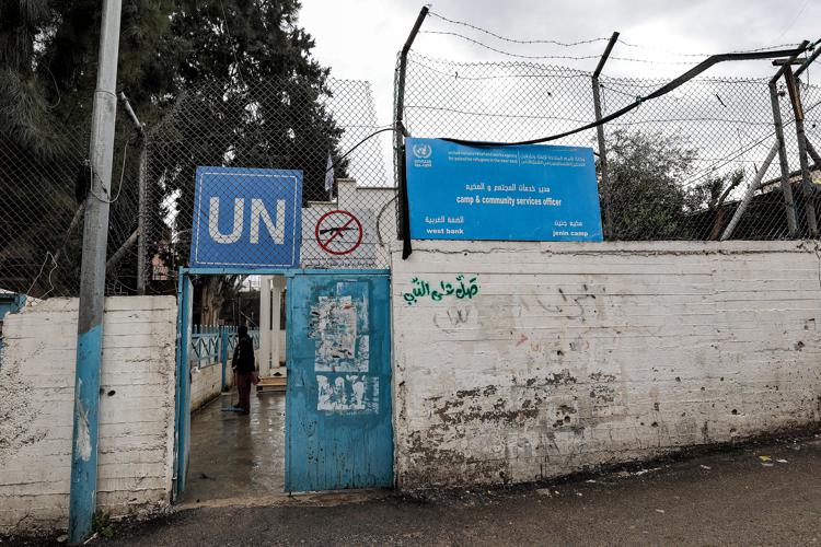 Una struttura dell'Unrwa a Jenin (Afp)