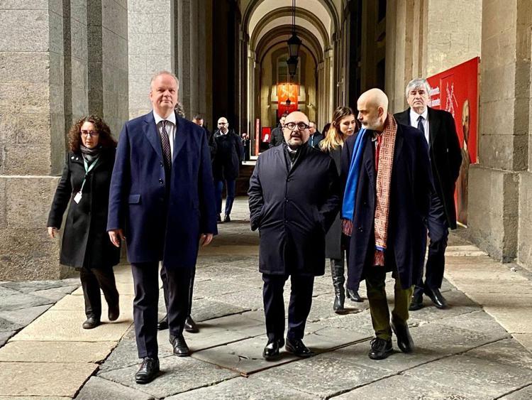 Sopralluogo del ministro Sangiuliano al cantiere del museo di Capodimonte. Foto Adnkronos