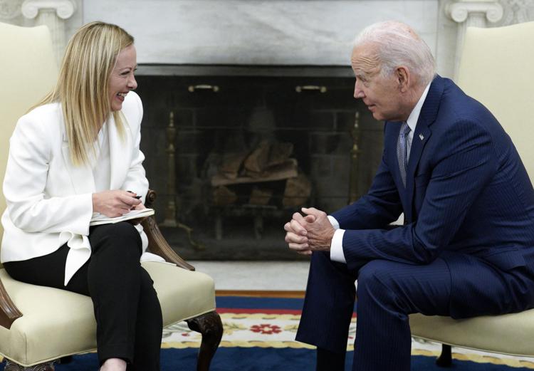 Meloni e Biden - Fotogramma