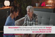 Bonus badanti, fino a 3mila euro per famiglie con anziani non autosufficienti