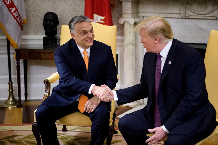 Orban e Trump - Afp