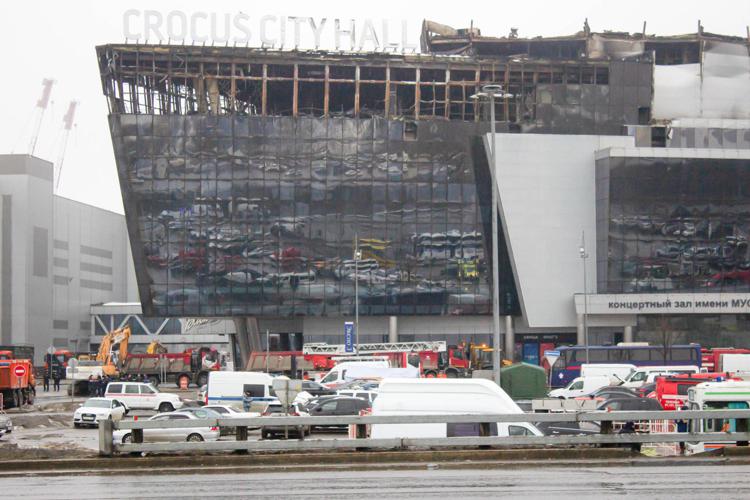 Il Crocus City Hall di Mosca dopo l'attentato - Fotogramma /Ipa