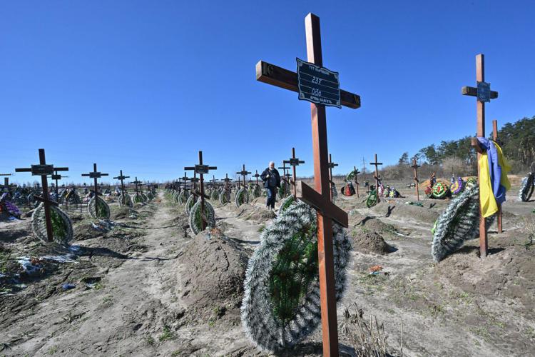 Cimitero a Bucha - Afp