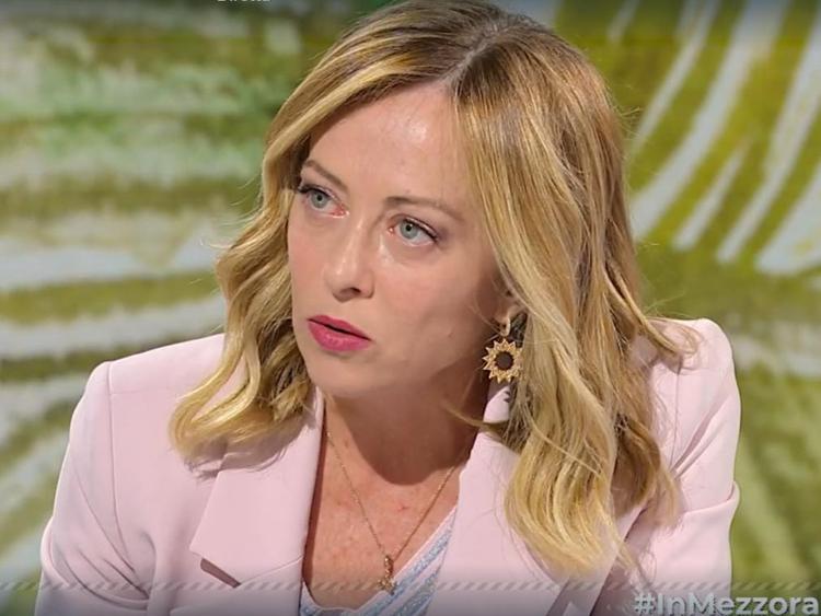 Giorgia Meloni a In mezz'ora 