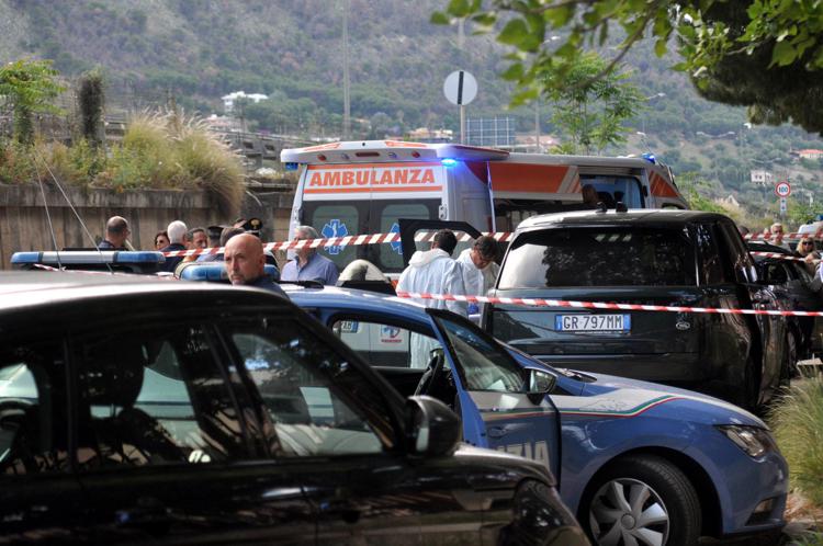 Polizia sul luogo del ritrovamento del corpo di Angelo Onorato - Fotogramma