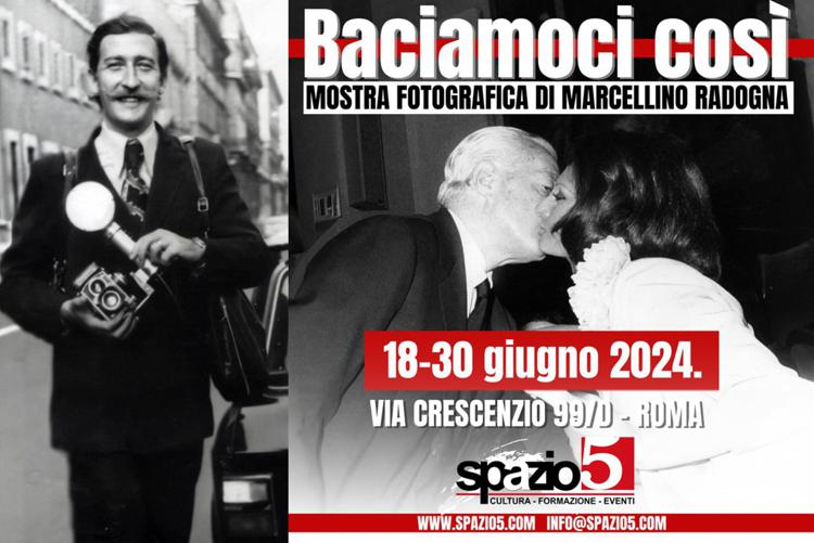'Baciamoci così', gli scatti di Marcellino Radogna dal 18 giugno a Roma