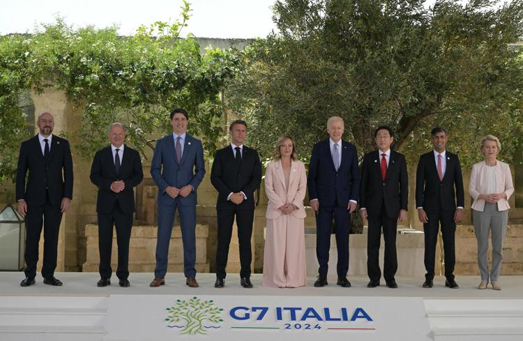 G7 leaders at the 13-15 June summit in Borgo Egnazia, Puglia