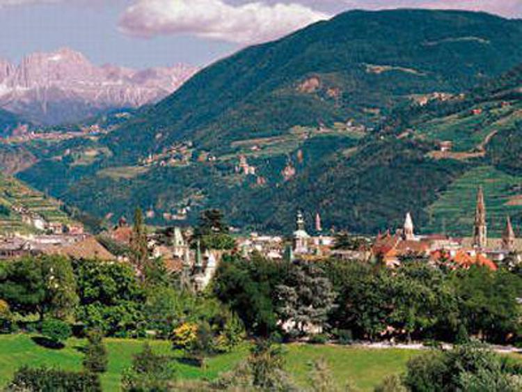 The city of Bolzano in the autonomous province of South  Tyrol-Alto Adige in northern Italy