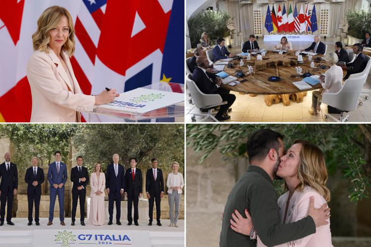 La presidente del Consiglio Giorgia Meloni al G7