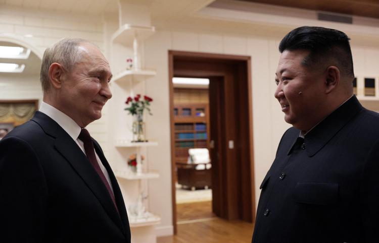 Putin e Kim - Afp