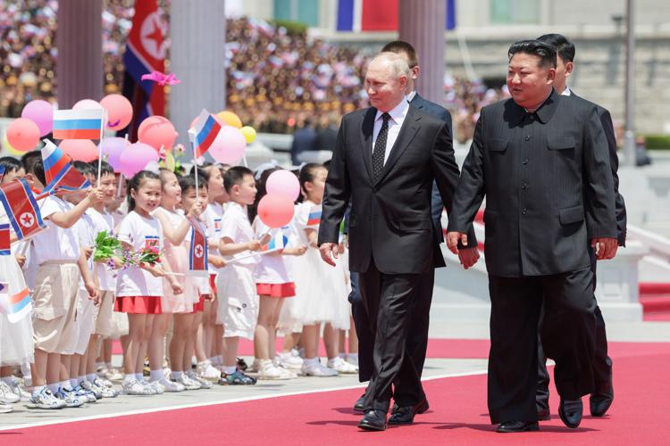 Putin e Kim Jong un a Pyongyang - Fotogramma /Ipa
