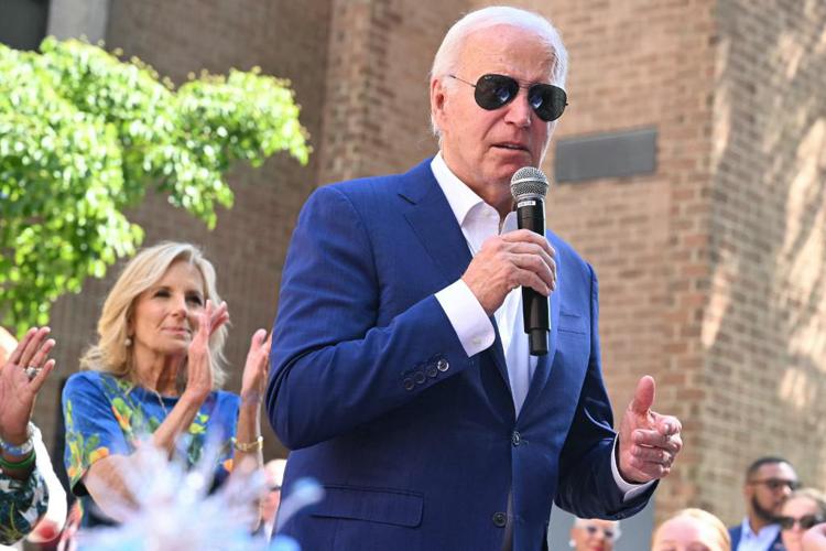 Joe Biden a Harrisburg in Pennsylvania