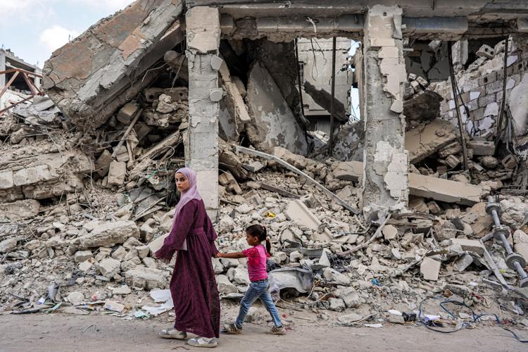 Distruzione a Gaza (Afp)