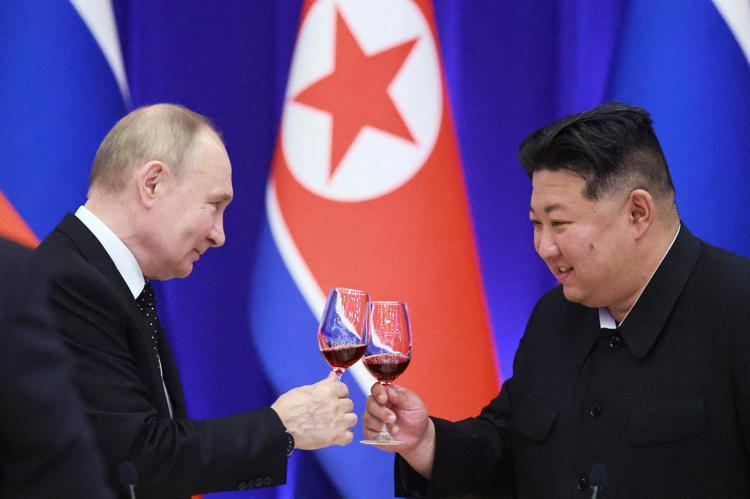 Vladimir Putin e Kim Jong-un