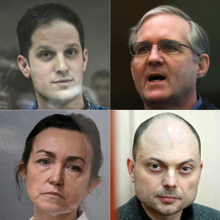 Evan Gershkovich, Paul Whelan, Alsu Kurmasheva e Vladimir Kara-Murza