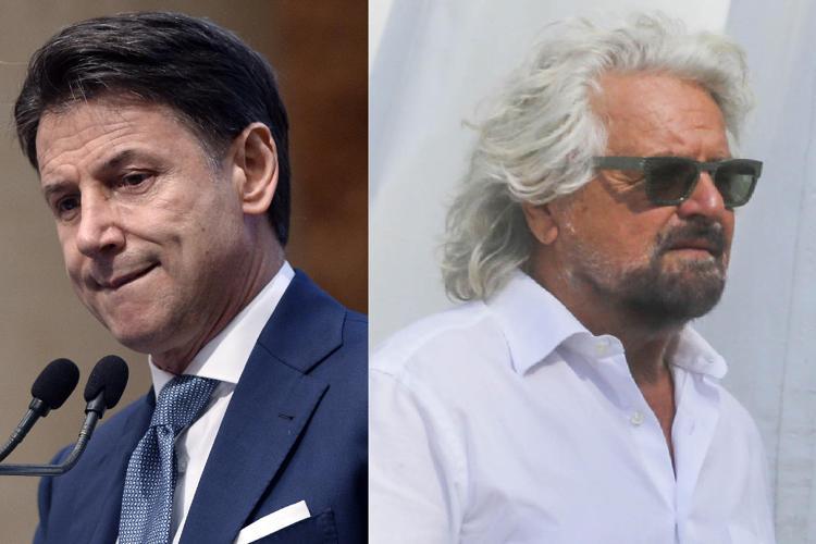 Giuseppe Conte e Beppe Grillo (Fotogramma/Ipa)