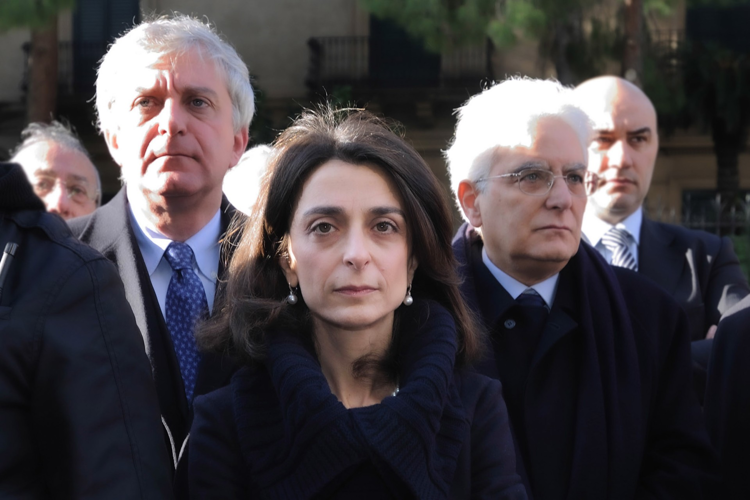 Maria Mattarella tra il fratello Bernardo e lo zio  Sergio Mattarella  - (ph Mike Palazzotto)