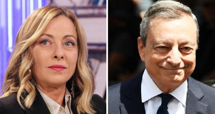 Giorgia Meloni e Mario Draghi