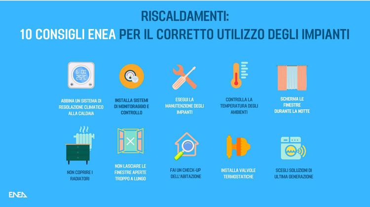 Riscaldamenti, vademecum con 10 consigli sull'uso degli impianti