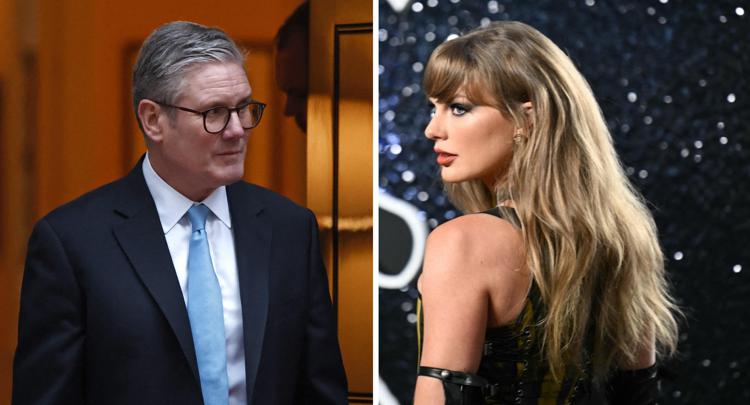 Keir Starmer e Taylor Swift - Afp