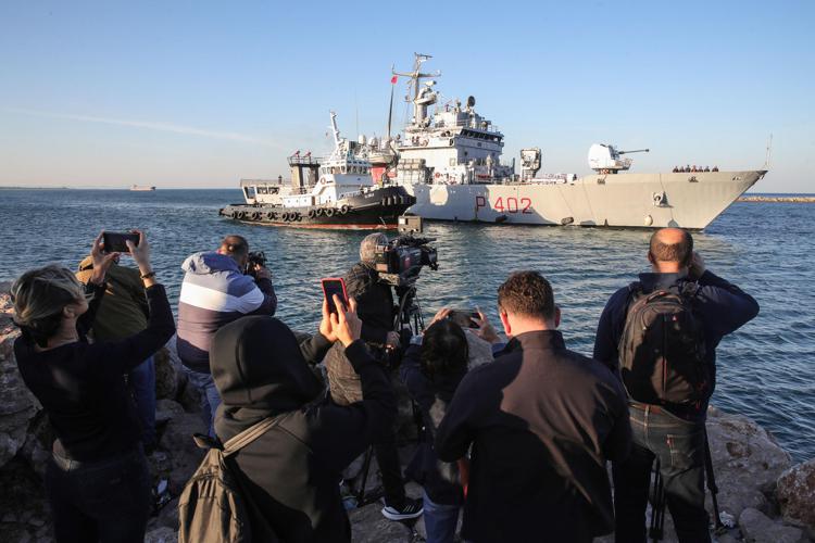 La nave Libra in Albania - Fotogramma /Ipa