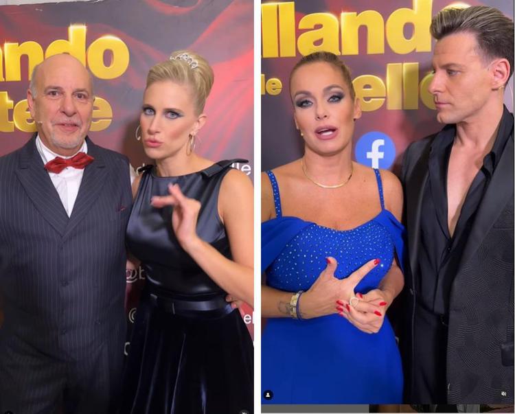 Alan Friedman con Giada Lini e Sonia Bruganelli con Carlo Aloia - (Dal profilo Instagram di 'Ballando con le stelle)