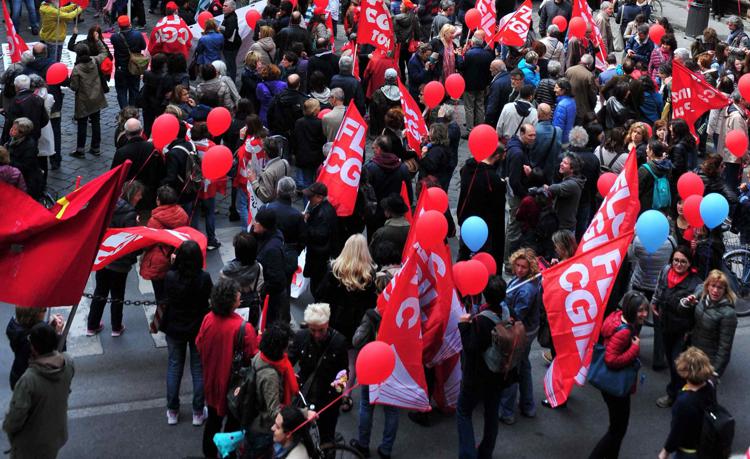 Flc Cgil in piazza, immagine di repertorio (Fotogramma)