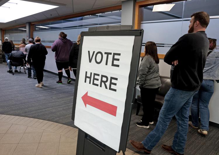 Fila al seggio elettorale in michigan, Usa - Afp