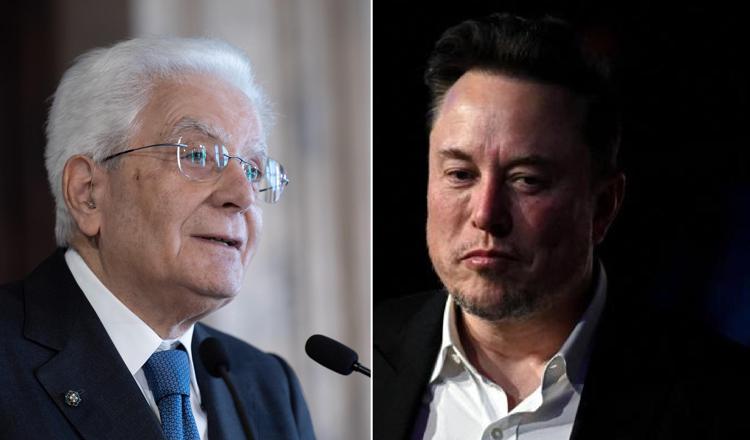 Sergio Mattarella e Elon Musk - Quirinale /Afp