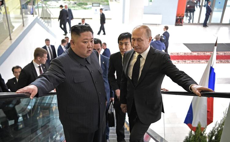 Kim Jong-un e Vladimir Putin - Afp