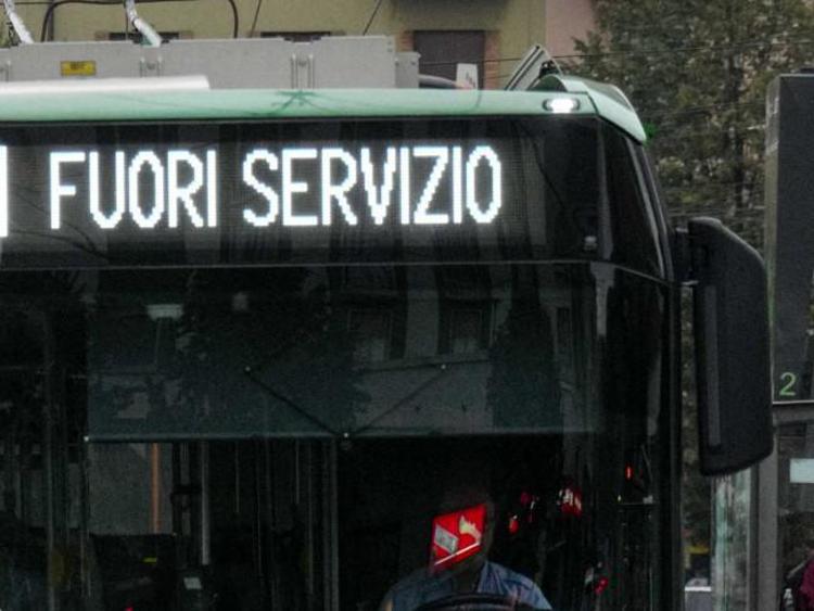 Un bus fuori servizio